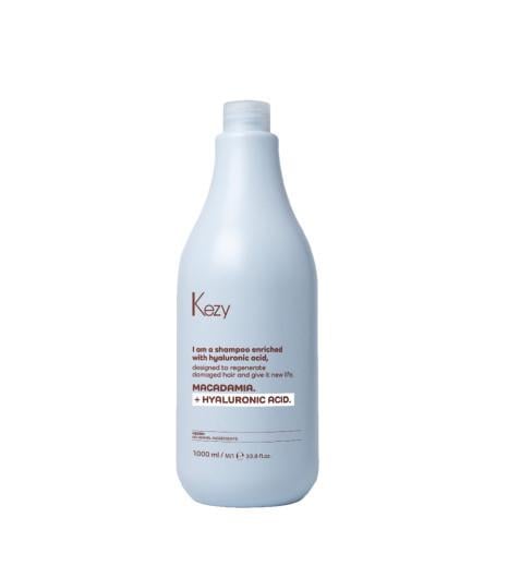 Шампунь с гиалуроновой кислотой реструктурирующий Kezy Macadamia Plus Shampoo 1000 мл (99025)