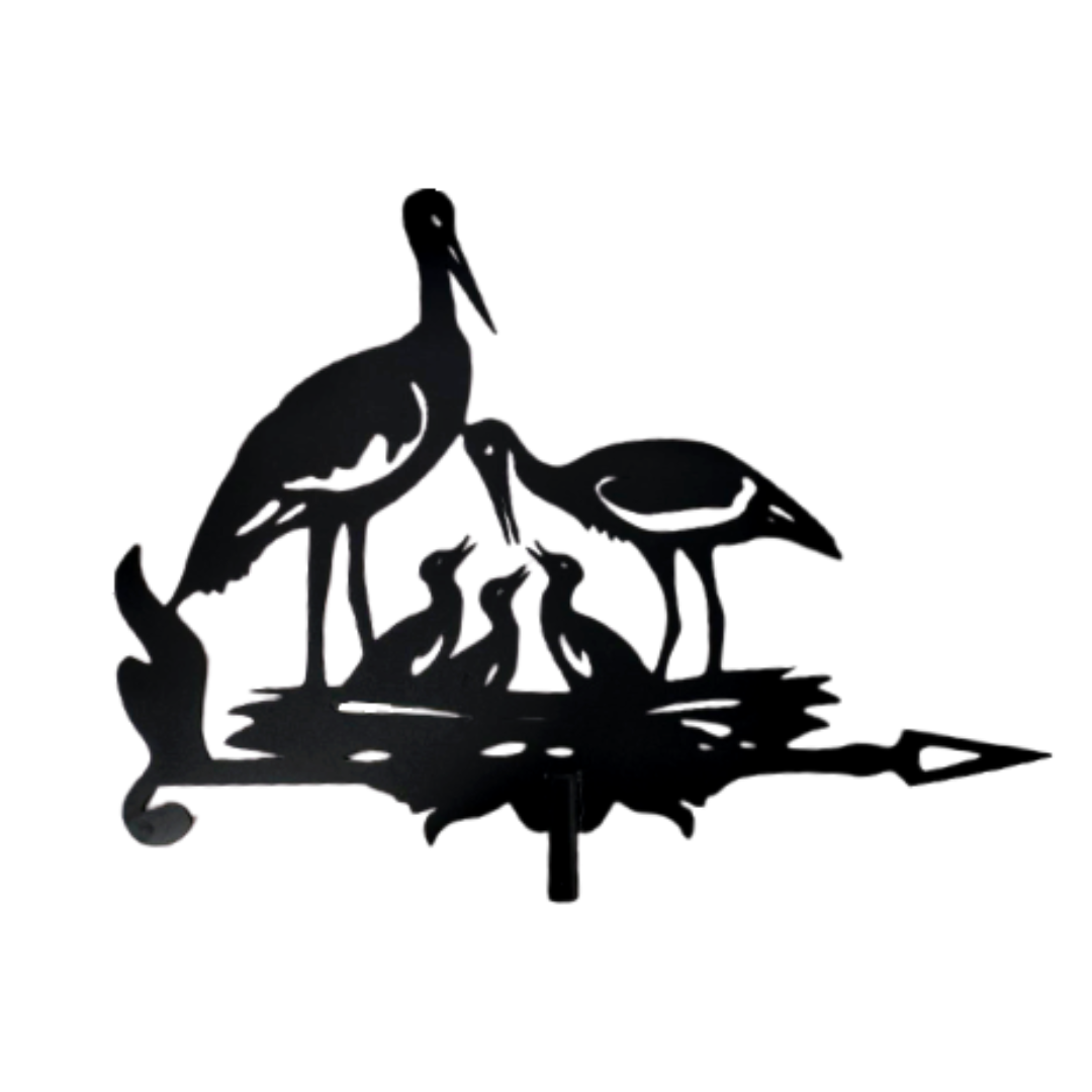 Флюгер на крышу маленький Гнездо аистов с 3 птенцами на беседку/колодец/забор 70x45 см (1092401) Флюгер на крышу маленький Гнездо аистов с 3 птенцами на беседку/колодец/забор 70x45 см (1092401)