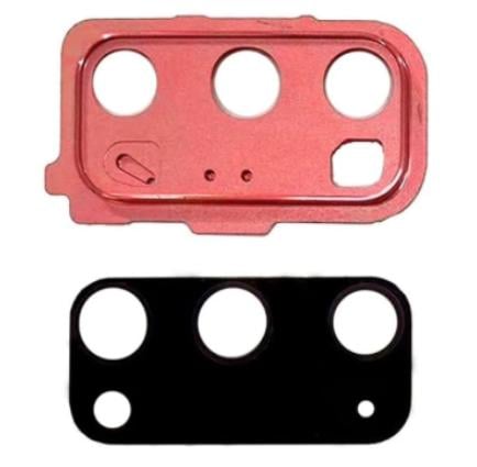 Стекло на камеру для телефона Samsung G980F Galaxy S20 with frame Аura Red (10289116)