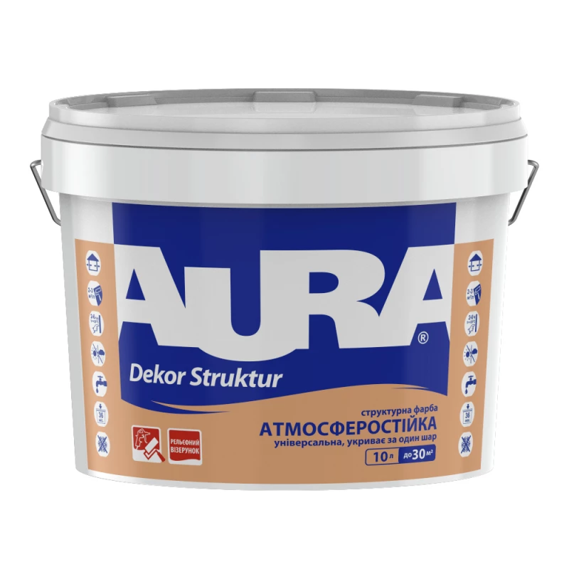 Фарба структурна фасадна Aura Dekor Struktur 10 л (2568925901) Фарба структурна фасадна Aura Dekor Struktur 10 л (2568925901)