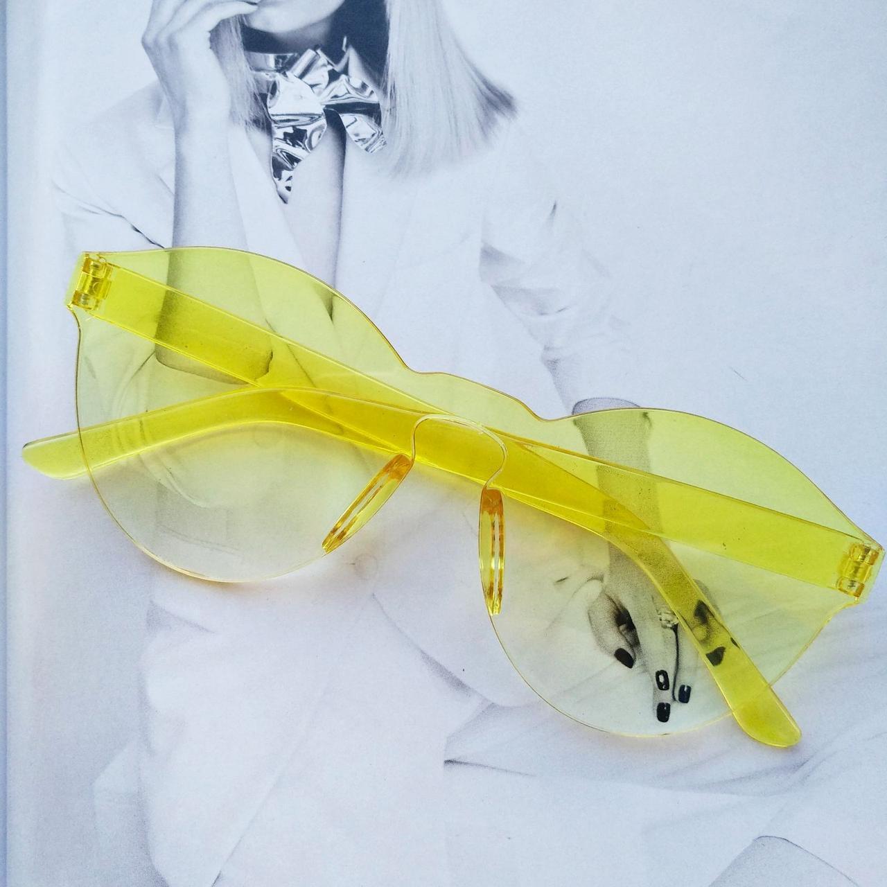 Солнцезащитные очки безоправные Желтый градиент