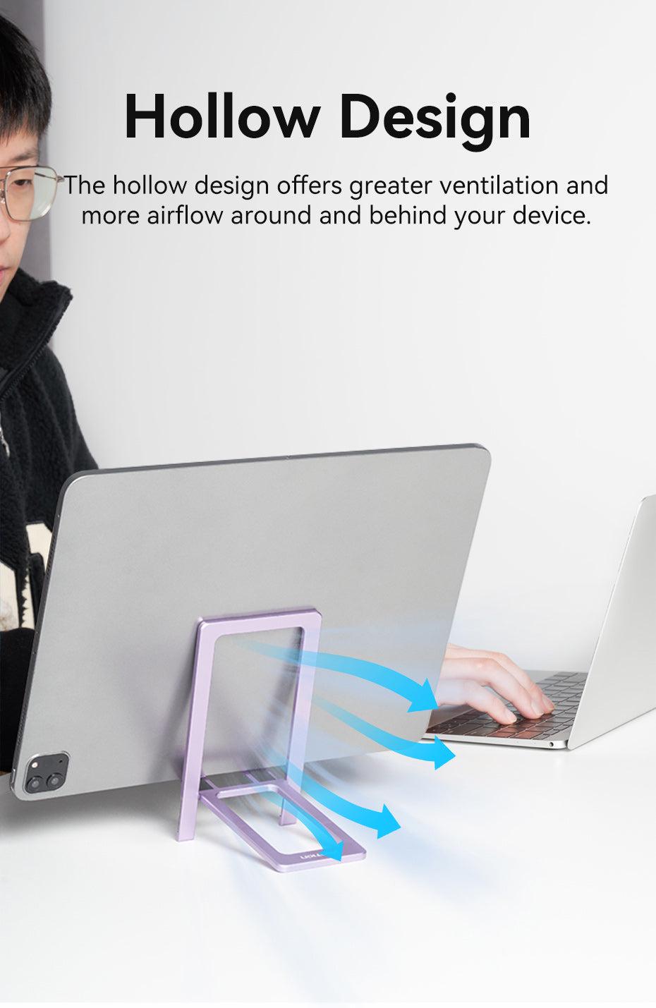 Подставка для телефона Vention настольная металлическая складная алюминиевая Фиолетовый (KCZV0) - фото 7