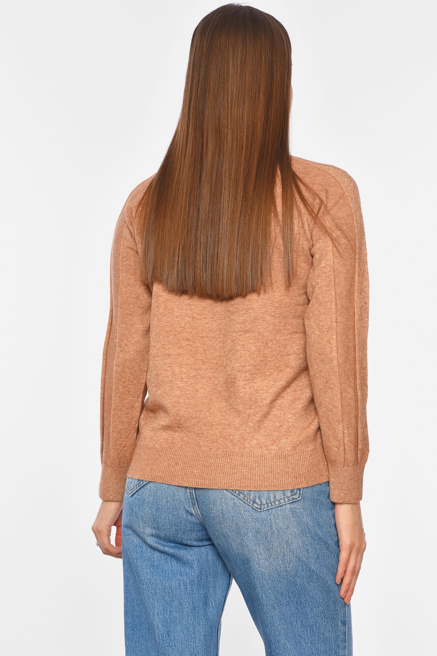 Свитер женский M-L Коричневый (191824) - фото 3 Свитер женский M-L Коричневый (191824) - фото 3