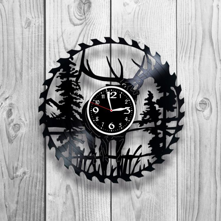 Часы настенные Олень 0219 из виниловой пластинки