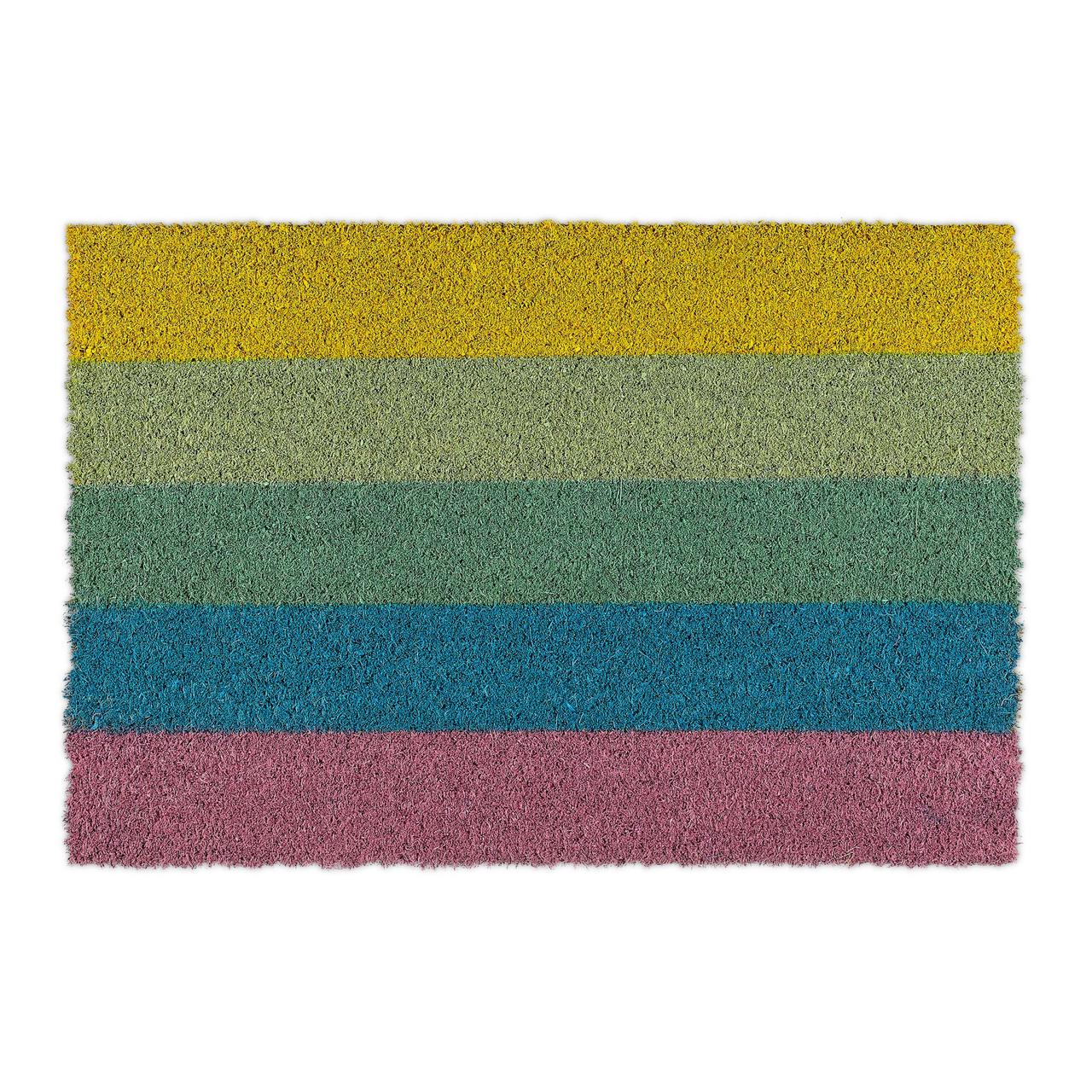 Килимок Relaxdays з мотивом веселки з кокосового волокна 60x40 см (10035487) Килимок Relaxdays з мотивом веселки з кокосового волокна 60x40 см (10035487)