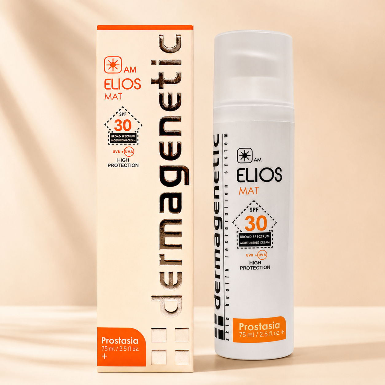 Крем солнцезащитный матирующий Dermagenetic Elios Mat SPF 30 3в1 UVA/UVB для жирной кожи 75 мл (KE-03-37-011)