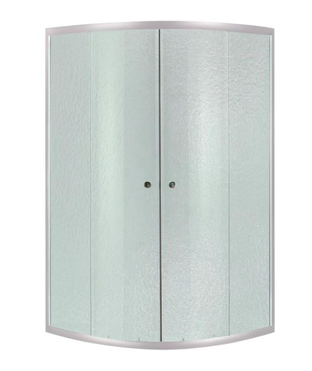 Душова кабіна Lidz Latwa SC80x80.SAT.MID.FR напівкругла скло Frost 4 мм без піддону (64595)