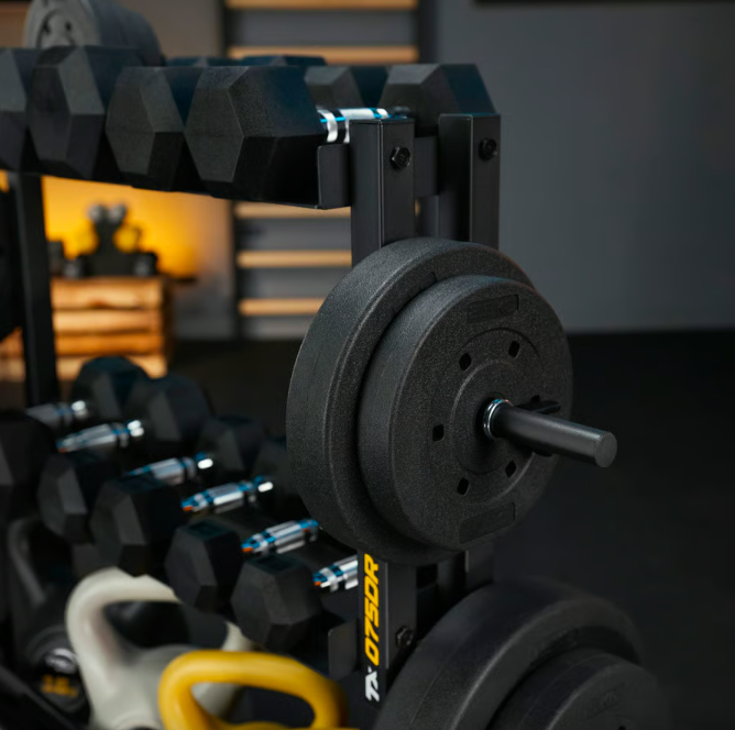 Стійка 3-рівнева TREX Sport TX-075DR для гантелей/грифів/гирь (5093) - фото 9