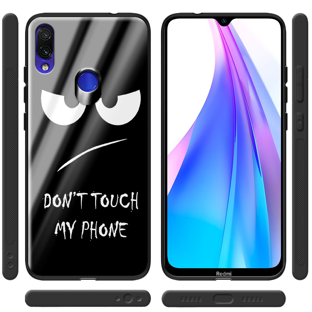 Чехол Boxface Xiaomi Redmi Note 7 Don't Touch my Phone Черный силикон со стеклом (36202-up535-37748) - фото 2