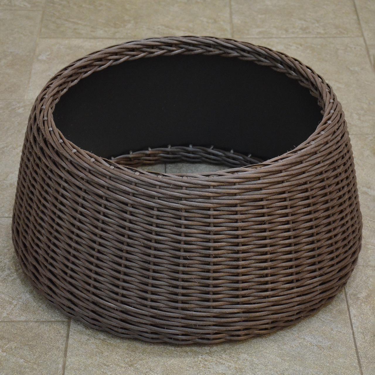 Подставка-юбка под елку плетеная из искусственного ротанга/ручной работы L Чесаный венге (23297119) - фото 2