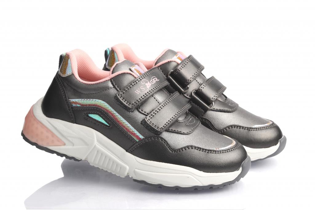 Кроссовки для девочек р. 30 Темно-серебристый (3801)