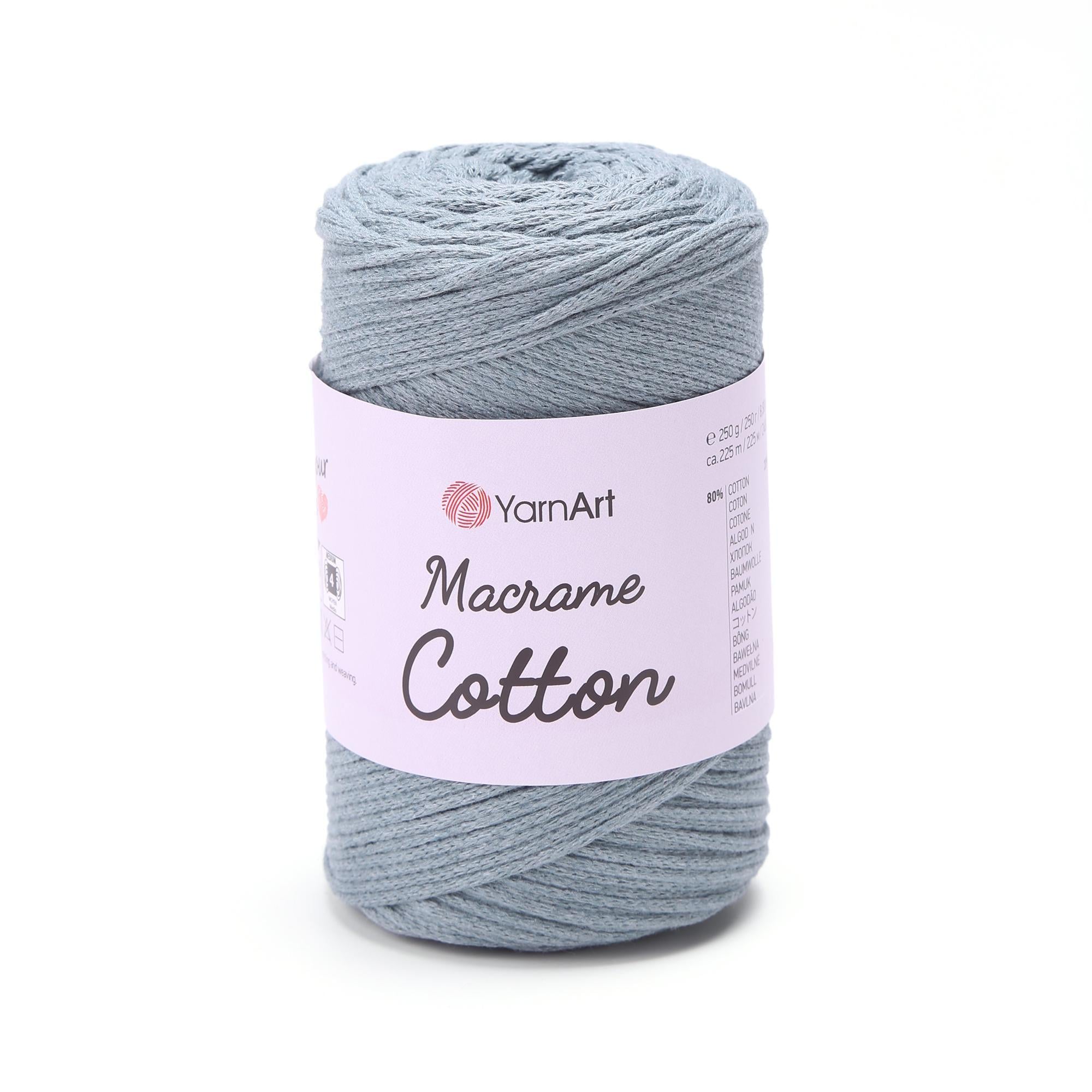 Шнур плетеный для макра Macrame Cotton 2 мм Сизо-серый №795 (2301665613)