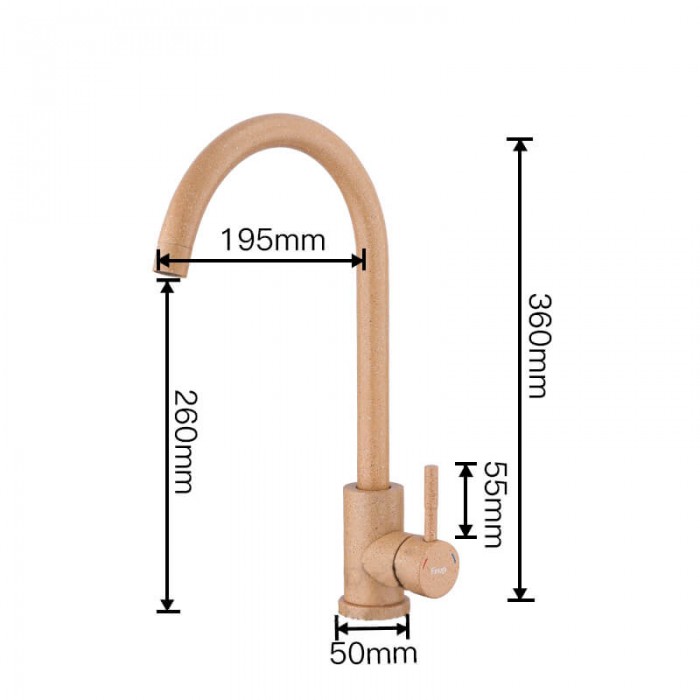 Смеситель для кухни Frap F40899-3 Песочный - фото 5 Смеситель для кухни Frap F40899-3 Песочный - фото 5