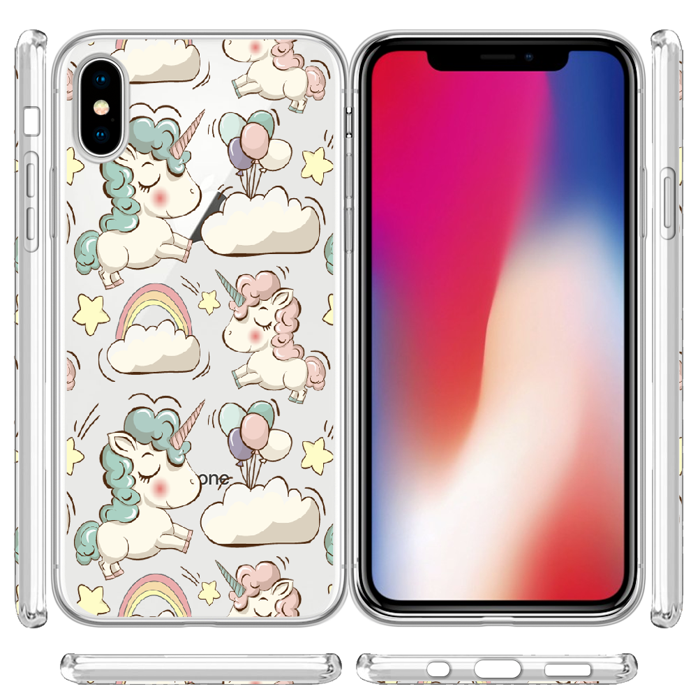 Чехол Boxface iPhone XS Unicorns Прозрачный силикон (35413-cc2-32139) - фото 3