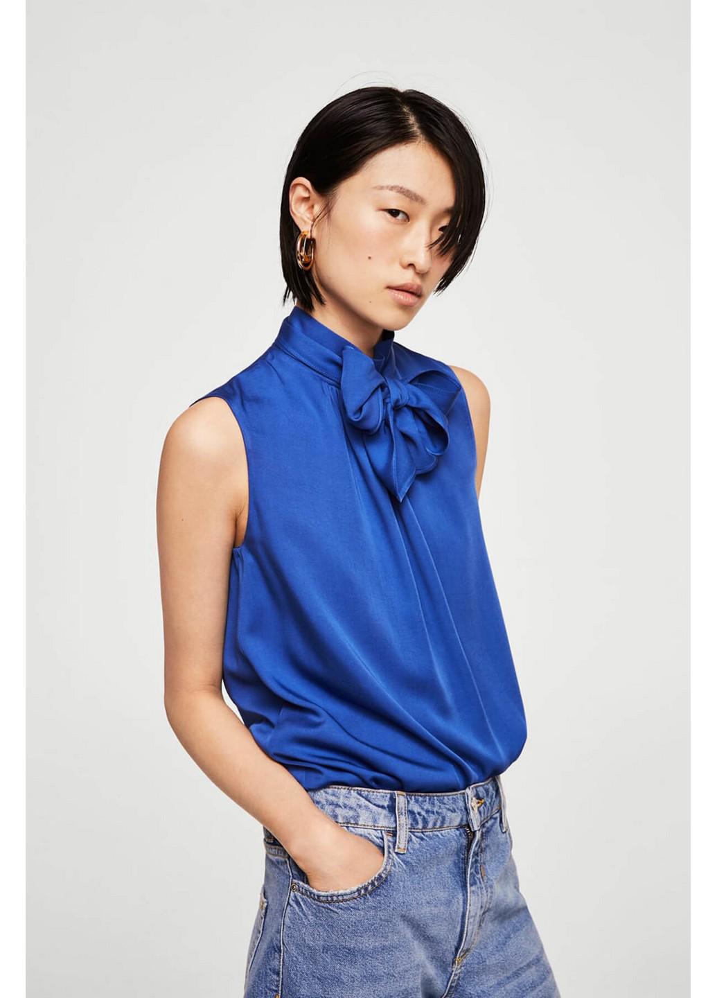 Блузка Mango XS Темно-синий (2000001060438)