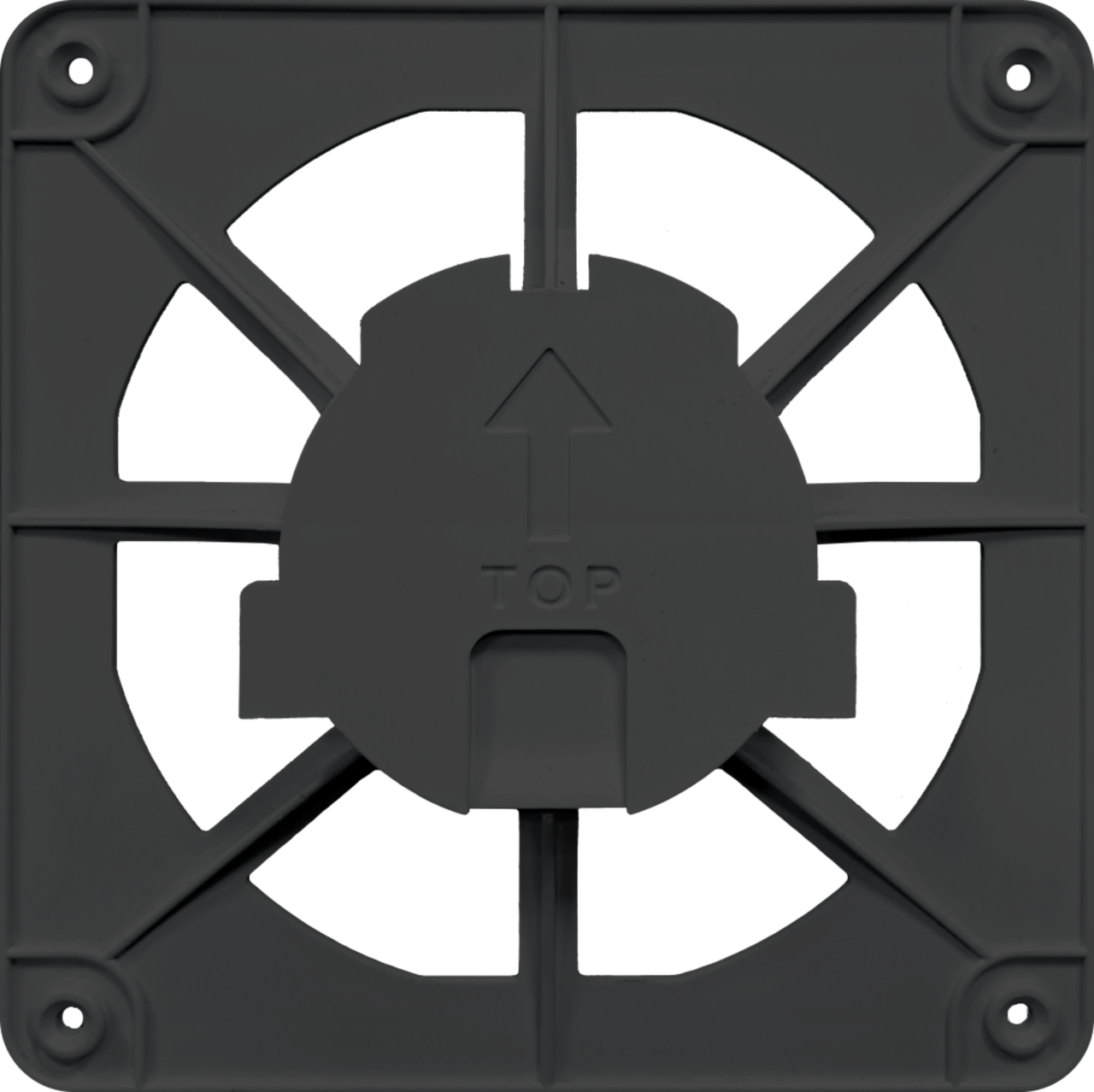 Решітка вентиляційна AirRoxy декоративна для монтажу панелі 150x150 мм Drim Graphite (02-380)