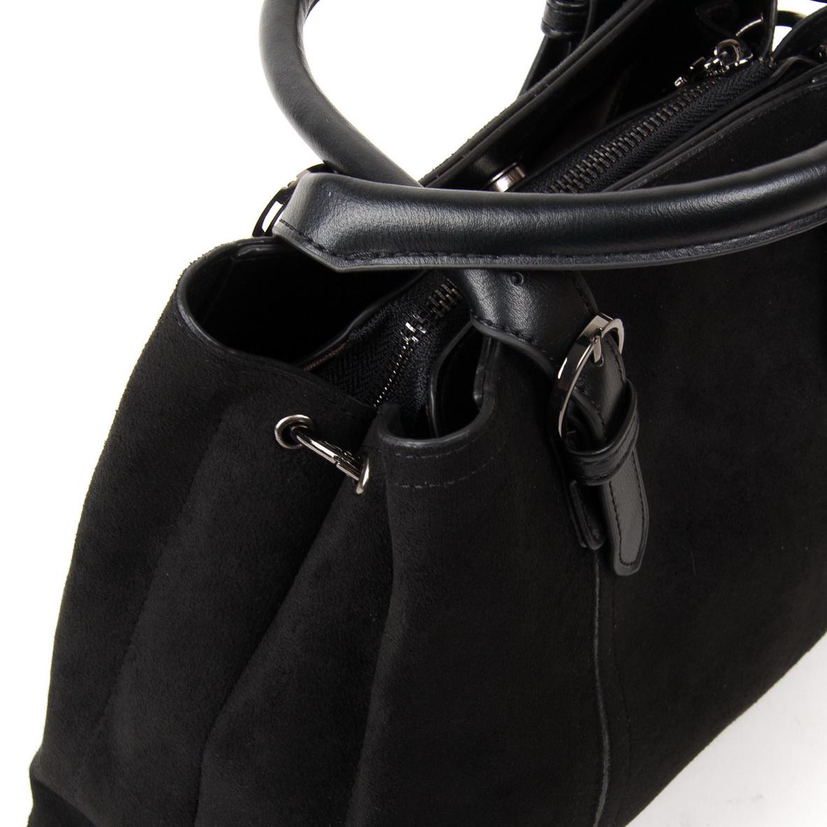 Женская сумка из замша Fashion 3857 Черный - фото 3 Женская сумка из замша Fashion 3857 Черный - фото 3