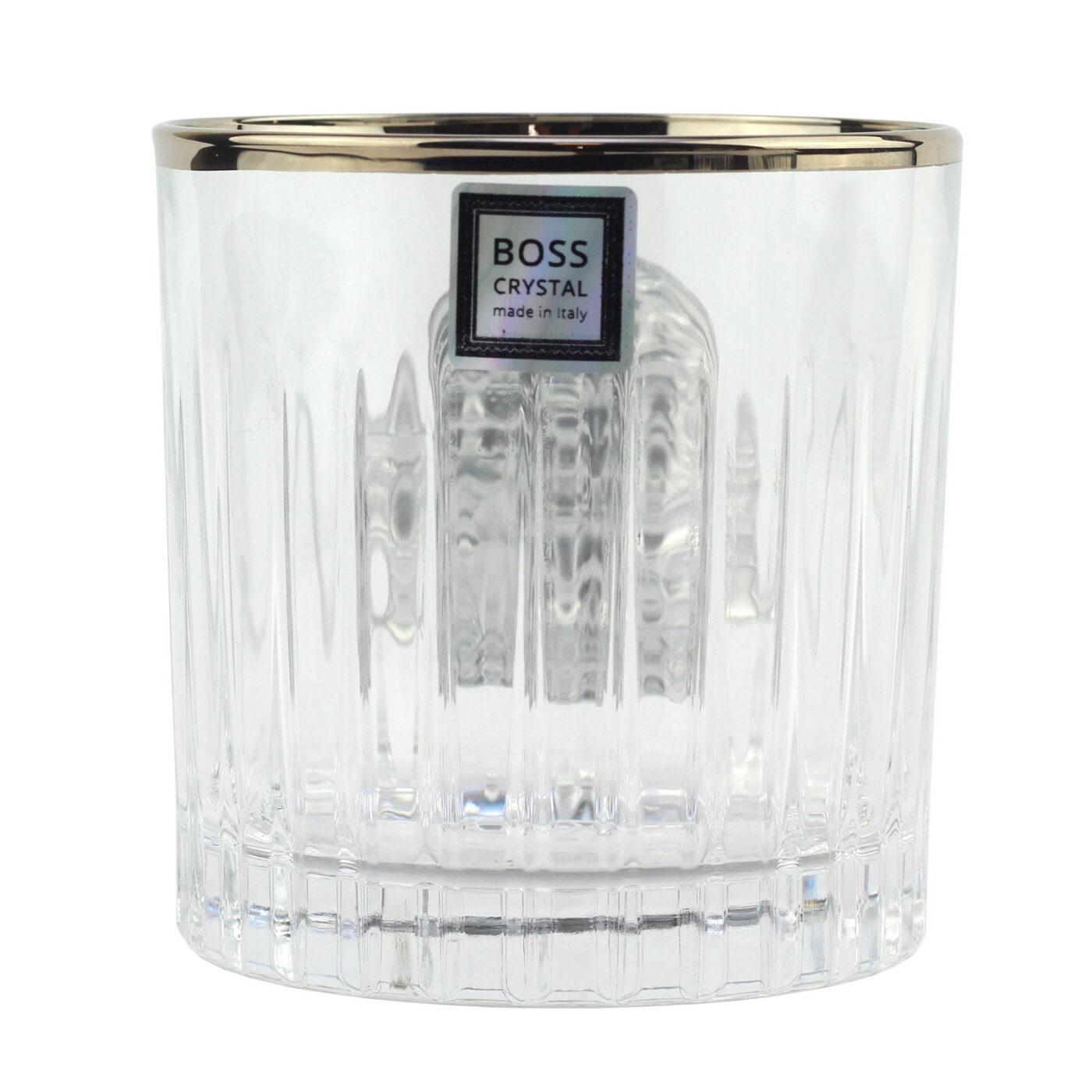 Набор стаканов Boss Crystal Leader с серебряными и платиновыми накладками (BCR6LPL) - фото 5 Набор стаканов Boss Crystal Leader с серебряными и платиновыми накладками (BCR6LPL) - фото 5