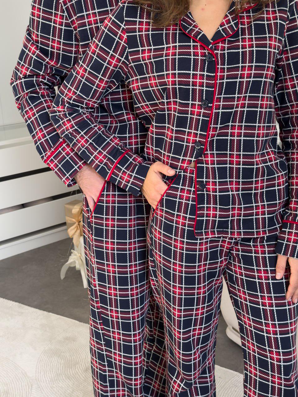 Пижамы парные мужская и женская Oxford с начесом M (KMW4041) - фото 5 Пижамы парные мужская и женская Oxford с начесом M (KMW4041) - фото 5