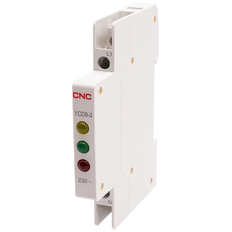Индикатор напряжения модульный CNC YCD9-3 RGY 220 В AC LED Желтый/Зеленый/Красный (Б00044041)