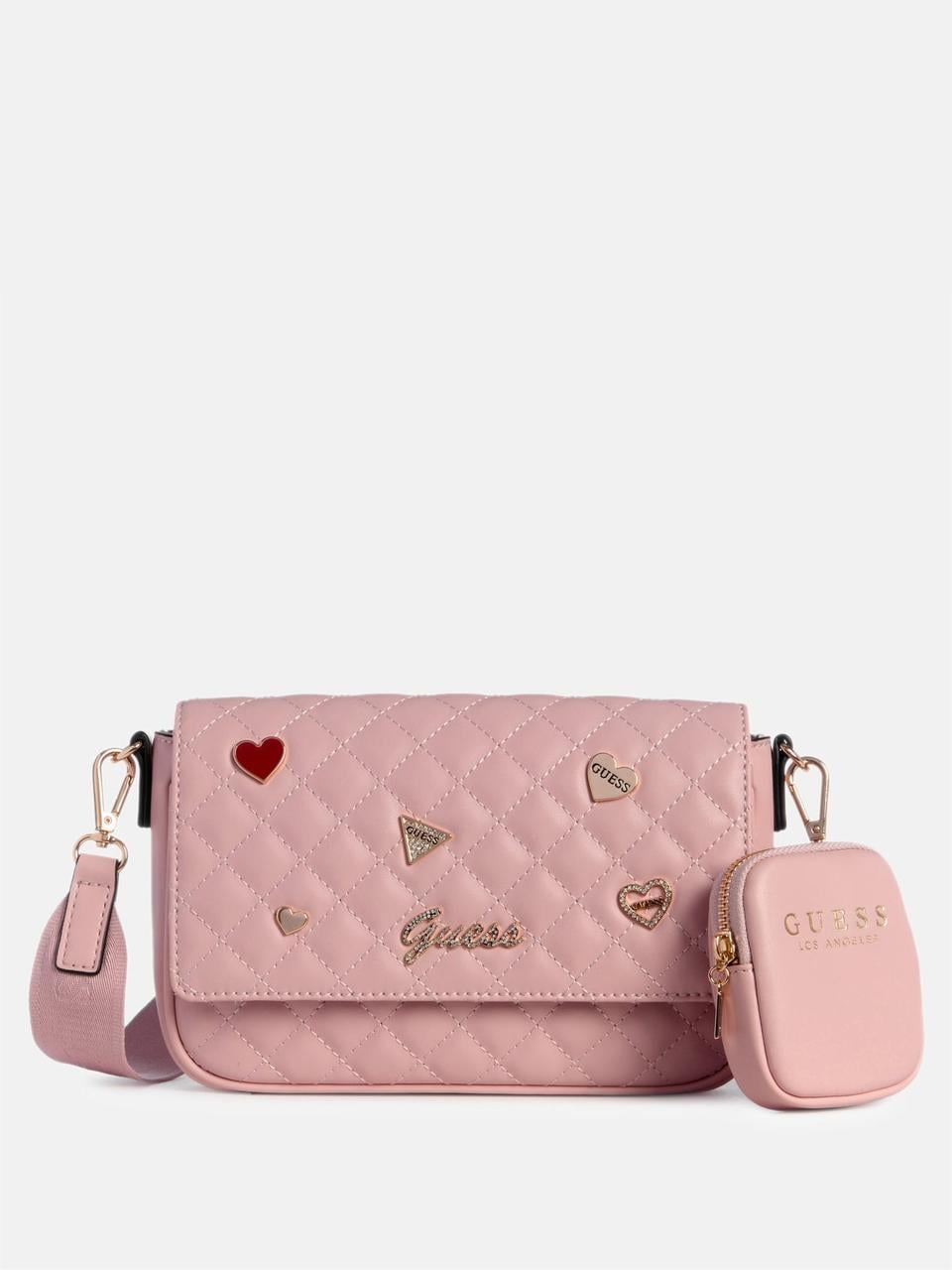 Женская сумка кросс-боди Guess Lawthorn Logo Charm Quilted Розовый (190231928379) Женская сумка кросс-боди Guess Lawthorn Logo Charm Quilted Розовый (190231928379)