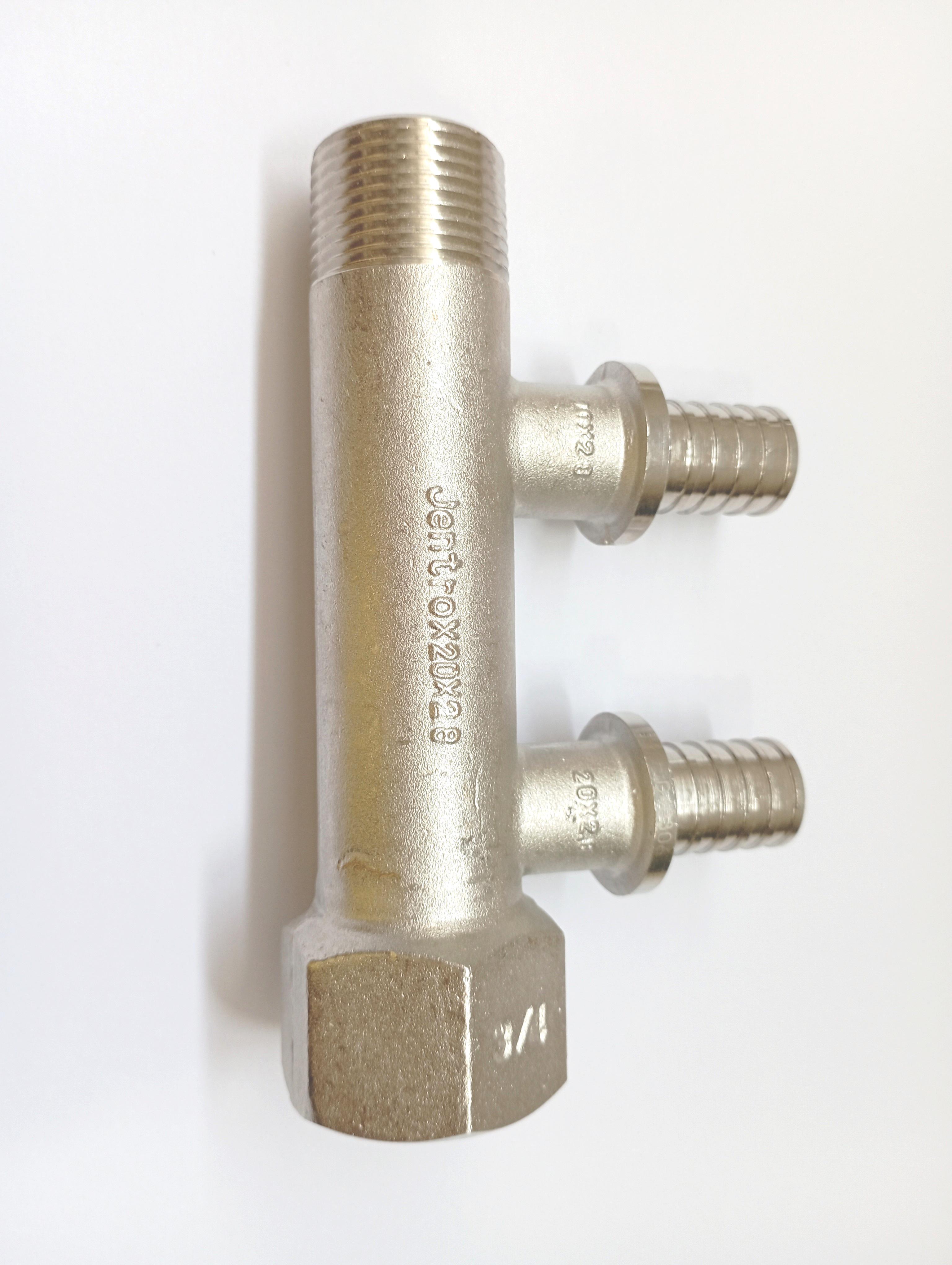 Колектор для води Jentro ЗР 3/4"хВР 3/4" 2 виходи d 20 мм (010903)