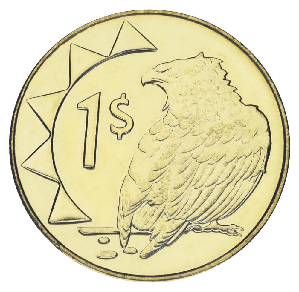 Коллекционная монета Намибия 1 доллар 2018 UNC Птица Орел