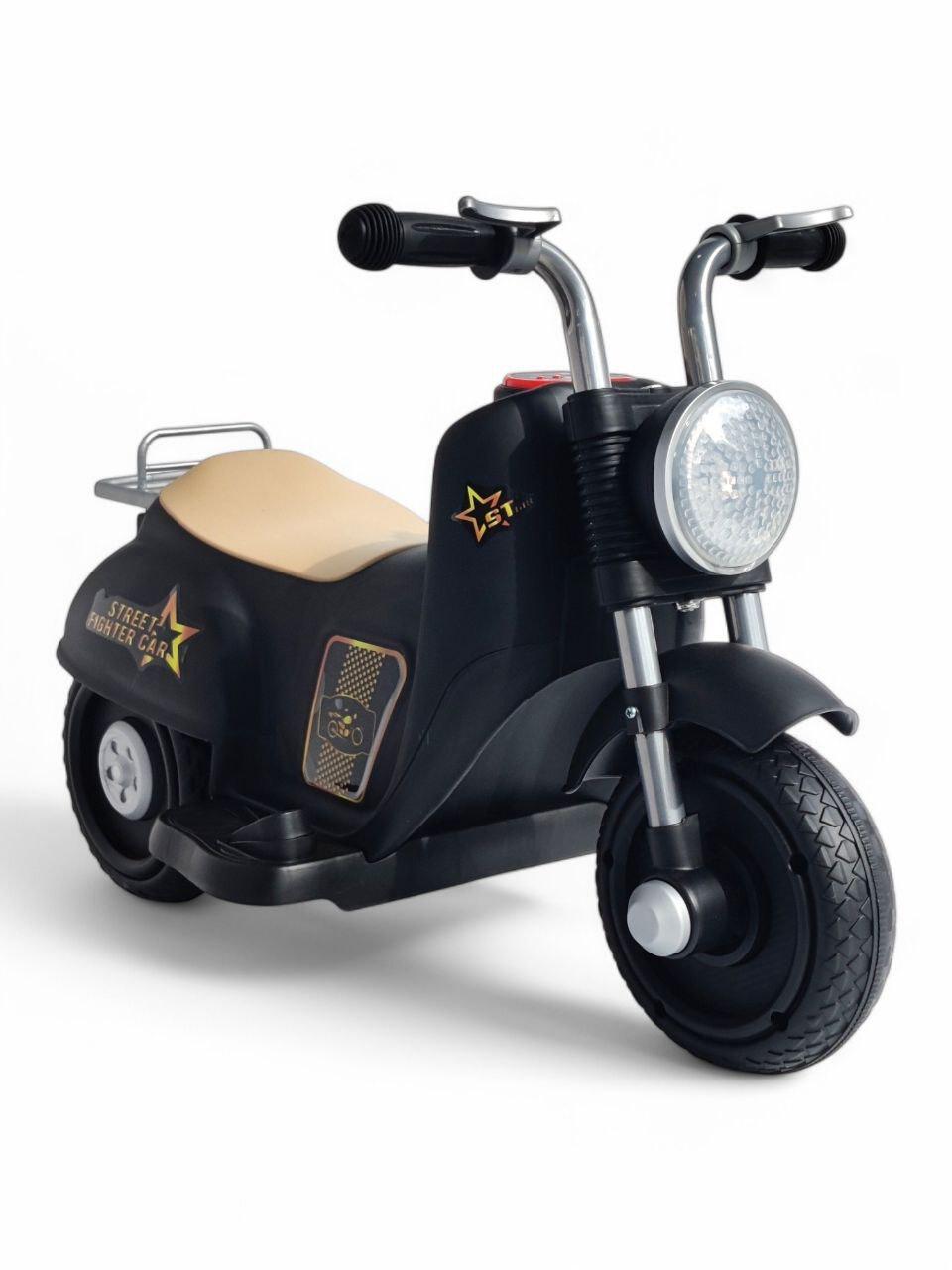 Детский беговел электро Babymoto Electro ST-618A на 3 колесах со световыми и звуковыми эффектами и аккумулятором 6V/4,5Ah Черный (ST-618Ar-s3)