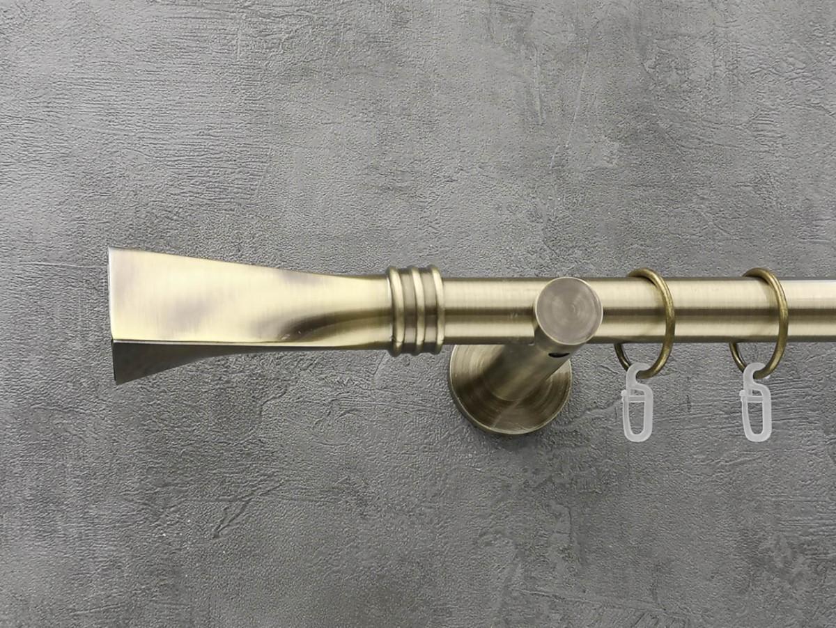 Карниз Quadrum Свинг гладкая штанга одинарный универсальный 25 мм 400 см Антик (262040181) - фото 1 Карниз Quadrum Свинг гладкая штанга одинарный универсальный 25 мм 400 см Антик (262040181) - фото 1