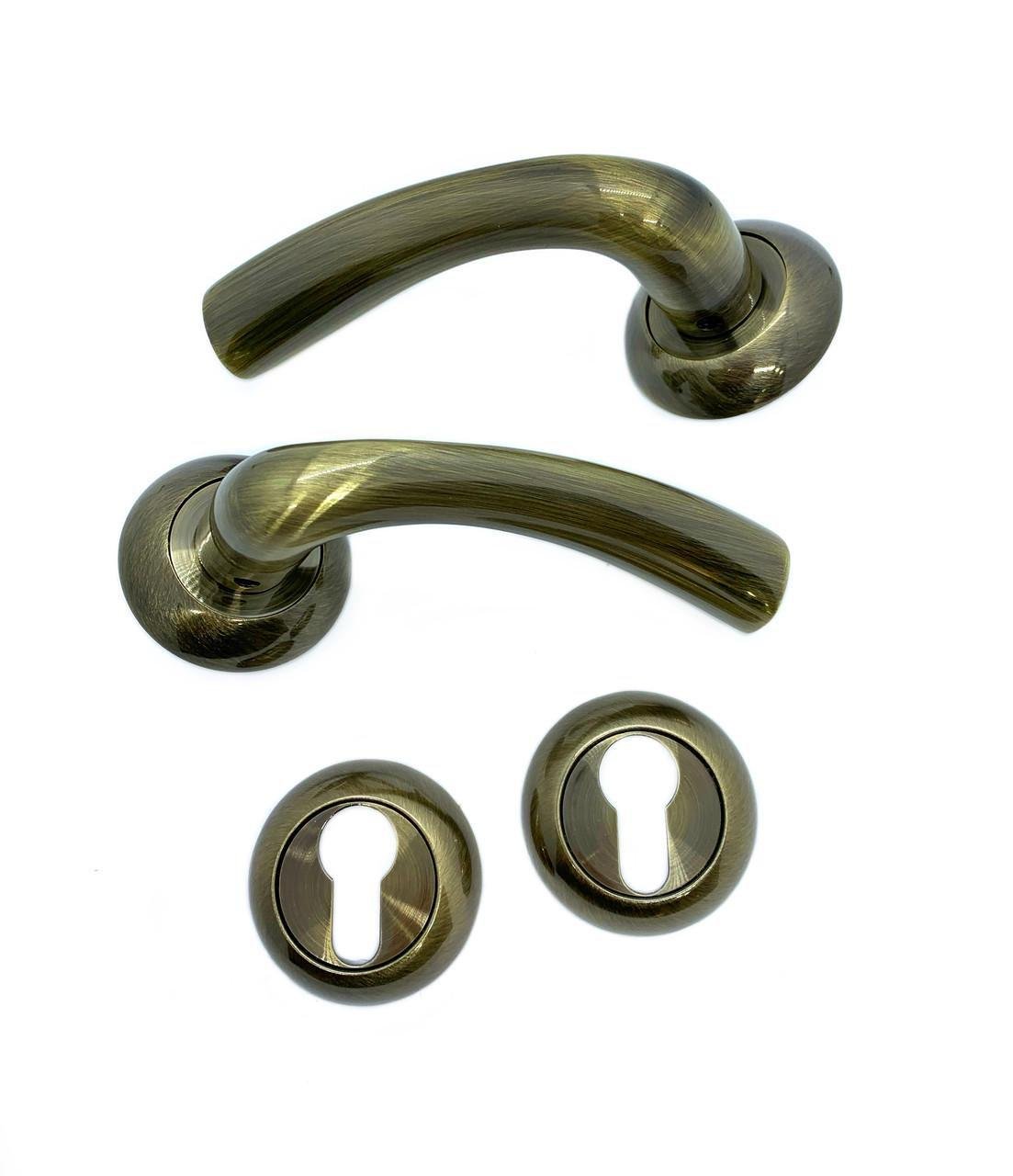 Дверні ручки з замком Vortex AL-102 AB на розетках