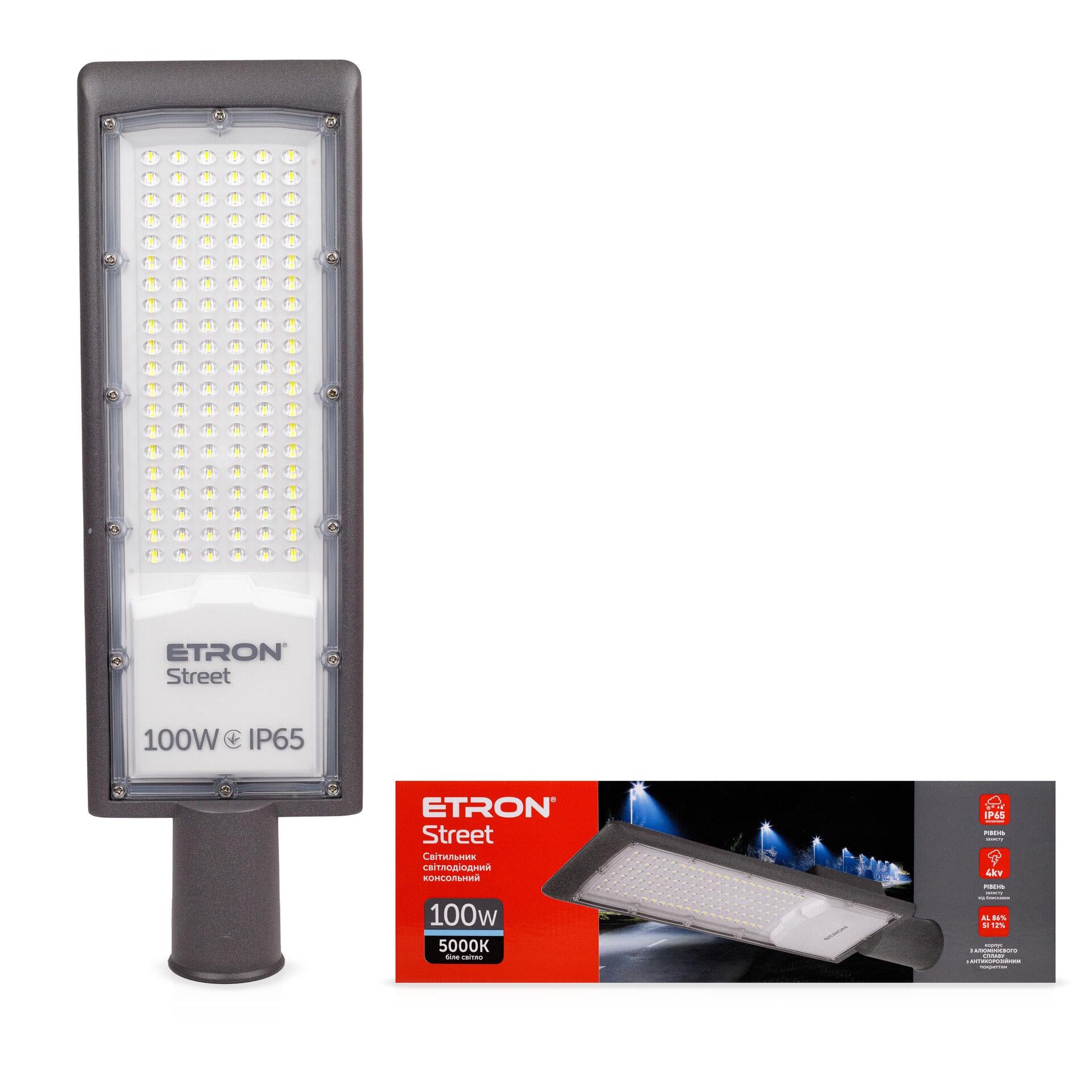 Консольный уличный светильник ETRON 324-ESP-1 100W 5000К IP65