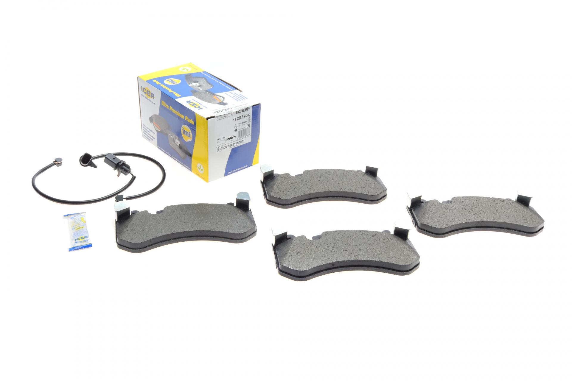 Тормозные колодки передние ICER для Audi A6 08-18/A7 13-18 с датчиками (182079-203) Тормозные колодки передние ICER для Audi A6 08-18/A7 13-18 с датчиками (182079-203)