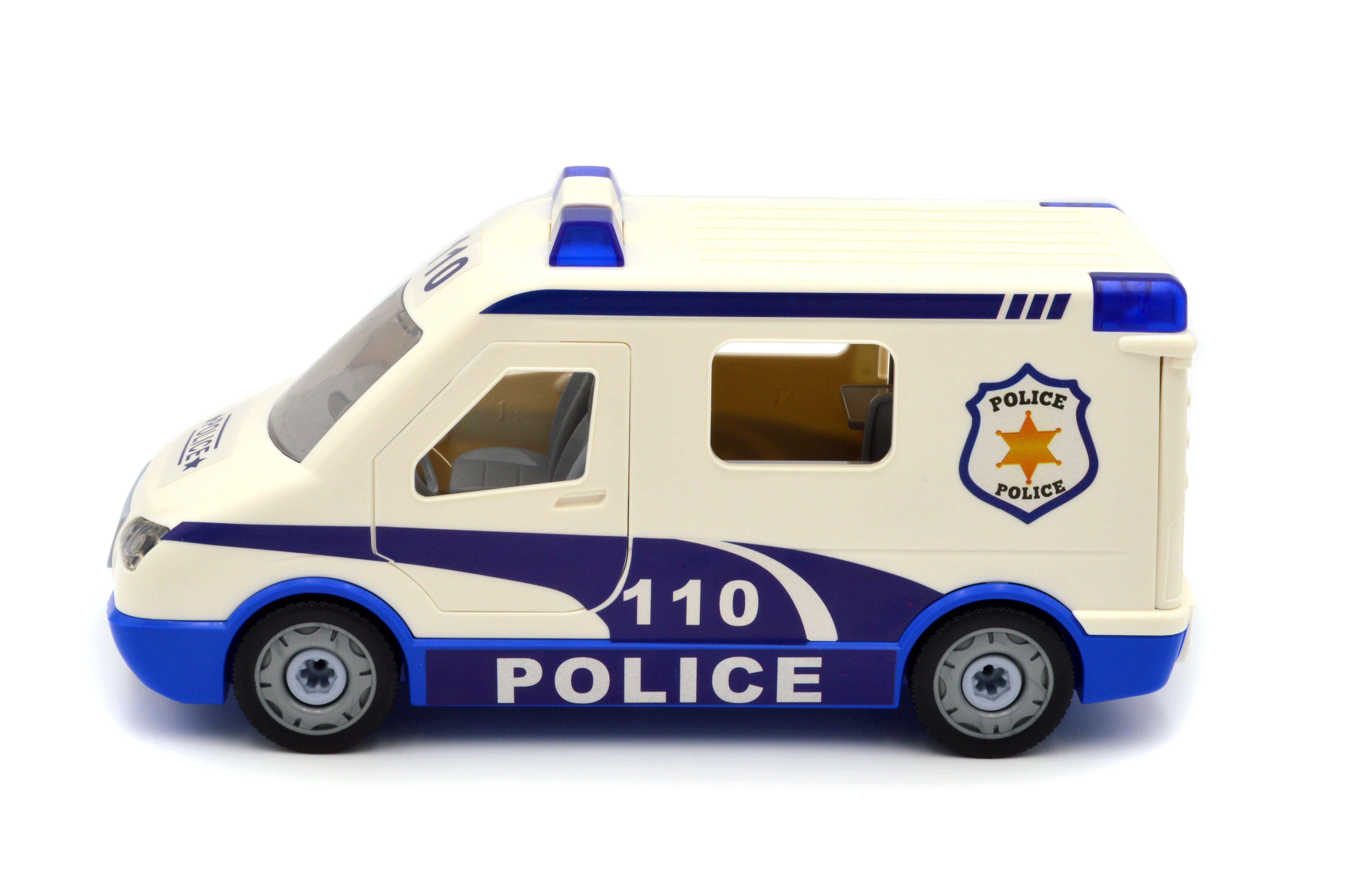 Конструктор 1369 Мікроавтобус поліція зі світловими та звуковими ефектами - фото 2 Конструктор 1369 Мікроавтобус поліція зі світловими та звуковими ефектами - фото 2