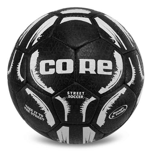М’яч для вуличного футболу CORE STREET SOCCER FB-7943 сшитий вручну №5 Чорно‑білий (31773697)