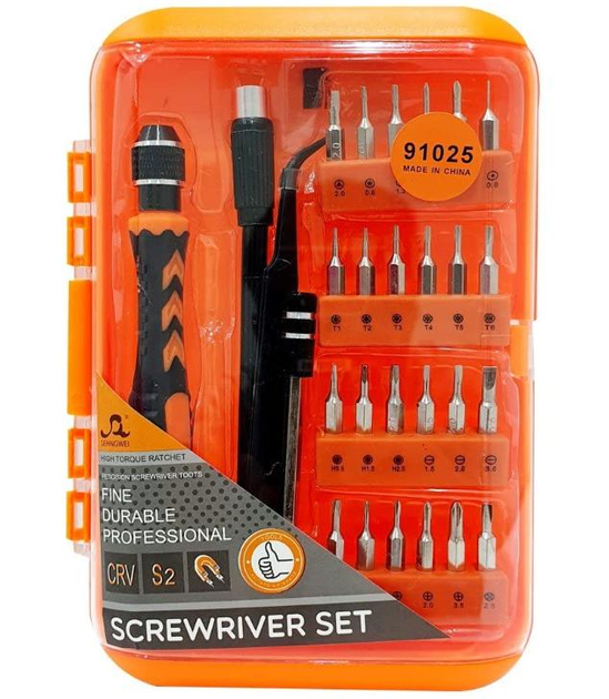 Набор прецизионных отверток с трещоткой 28в1 (Screwdriver set)