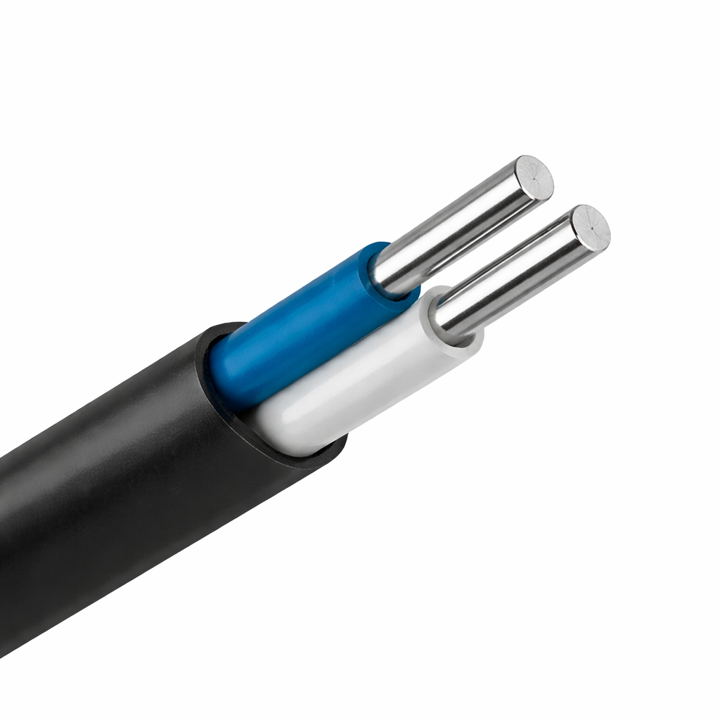 Провод силовой алюминий двухжильный АВВГп нг-вд LS сечение 2х6 мм 100 м Черный (33088291)