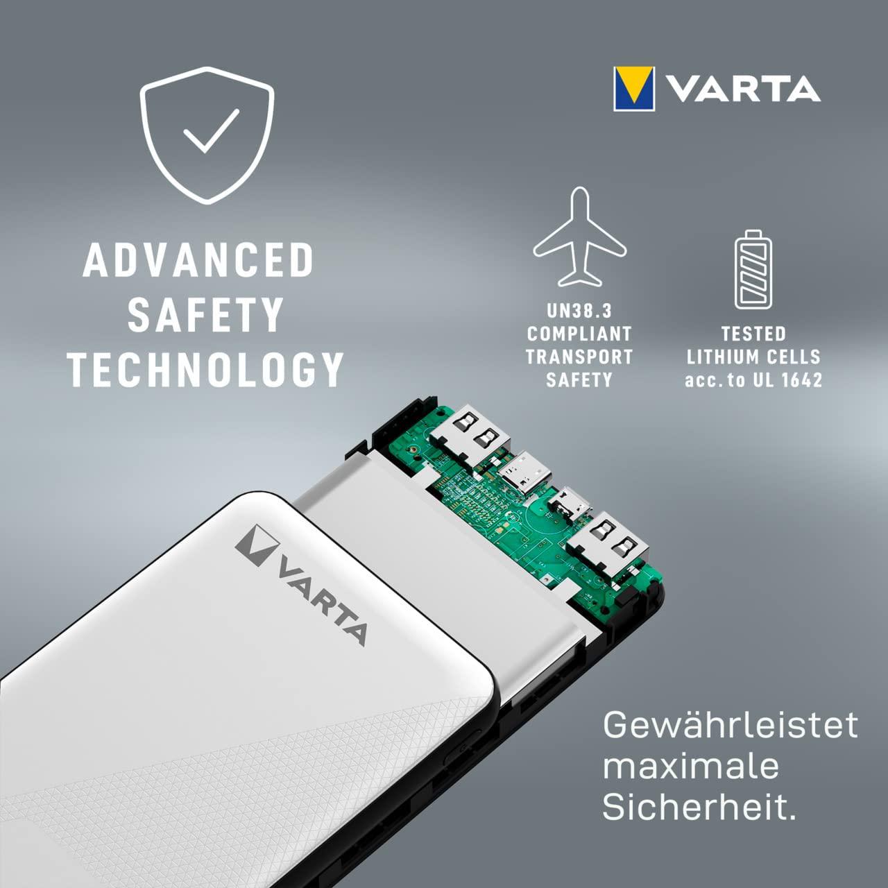 Портативное зарядное устройство Varta 15000 mAh White - фото 4