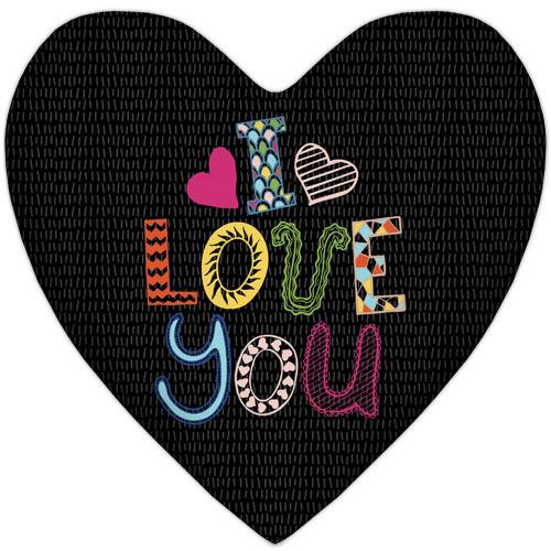 Подушка сердце XXL I love you 57x57 см (6PS_17L004)