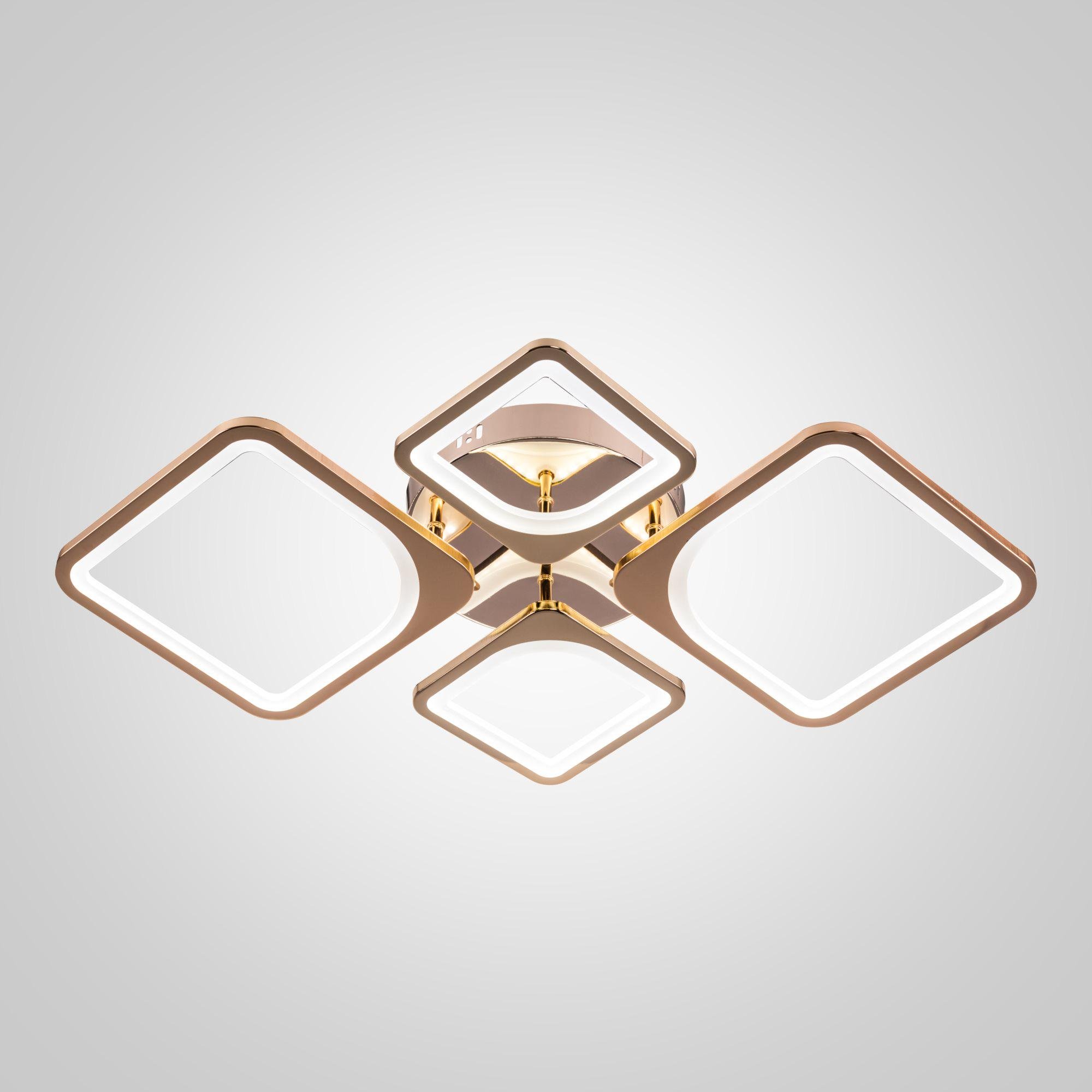 Люстра светодиодная акриловая Valeso V K39047-2 2 ​​GD с пультом