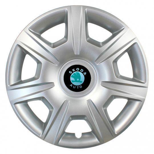 Автомобильные колпаки SKS 327 R15 с логотипом Skoda 4 шт. Серебристый Автомобильные колпаки SKS 327 R15 с логотипом Skoda 4 шт. Серебристый