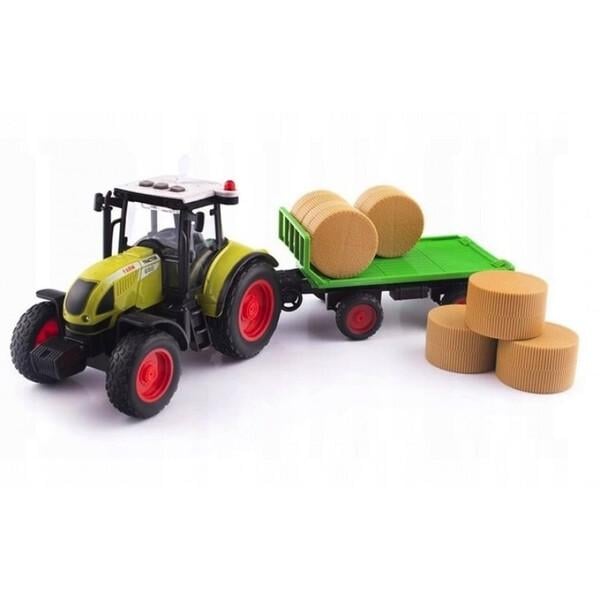 Трактор игрушечный Wenyi Farmland с прицепом инерционный со звуками (58752)