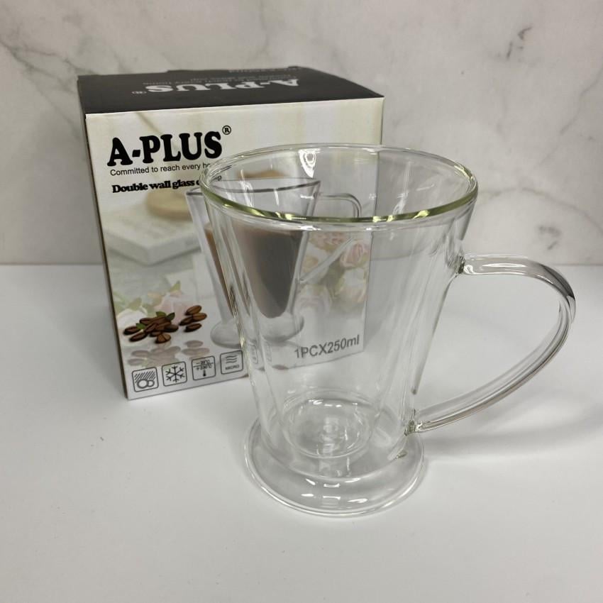 Чашка A-PLUS 7009 с двойными стенками для латте 250 мл