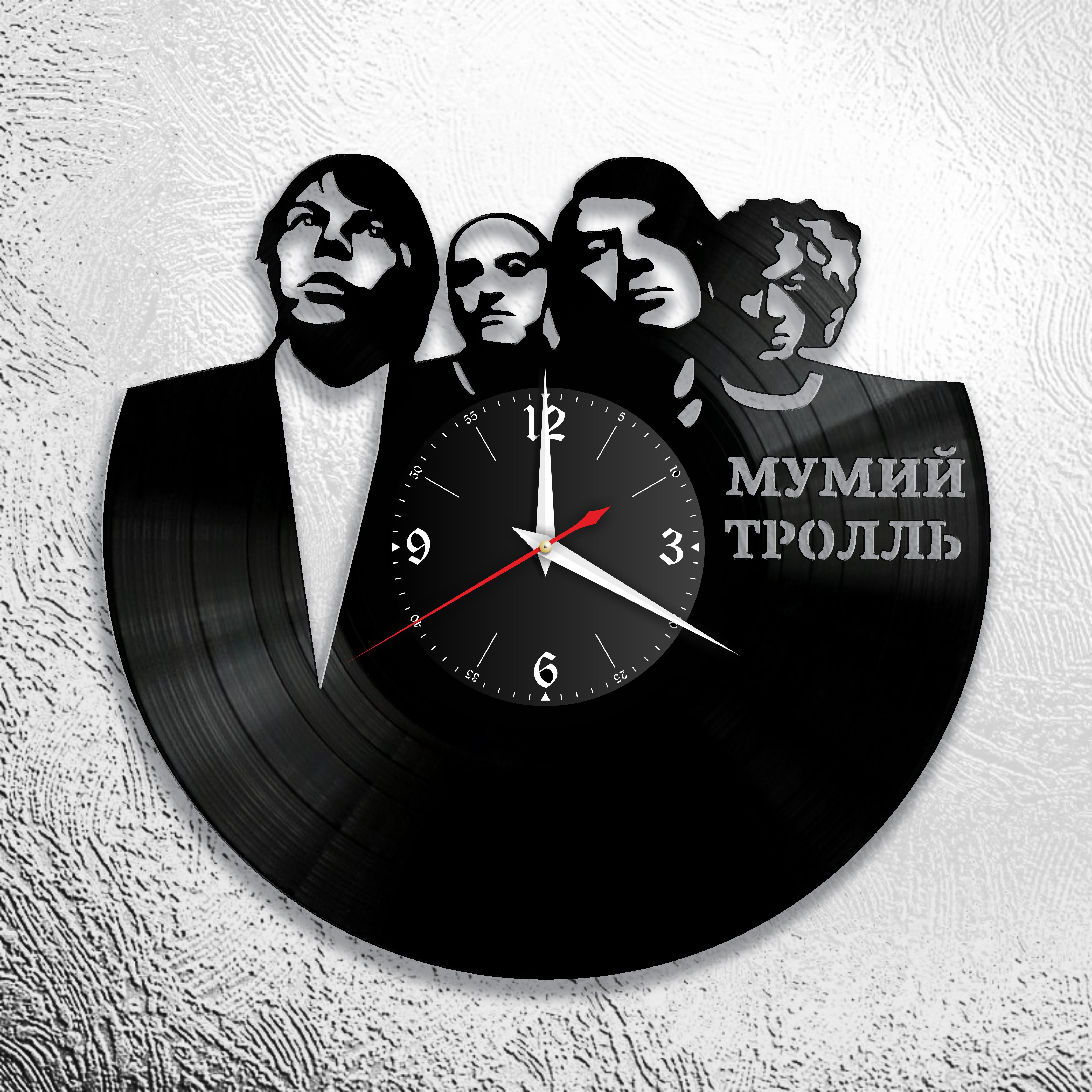 Часы настенные Мумий Тролль 0610 из виниловой пластинки