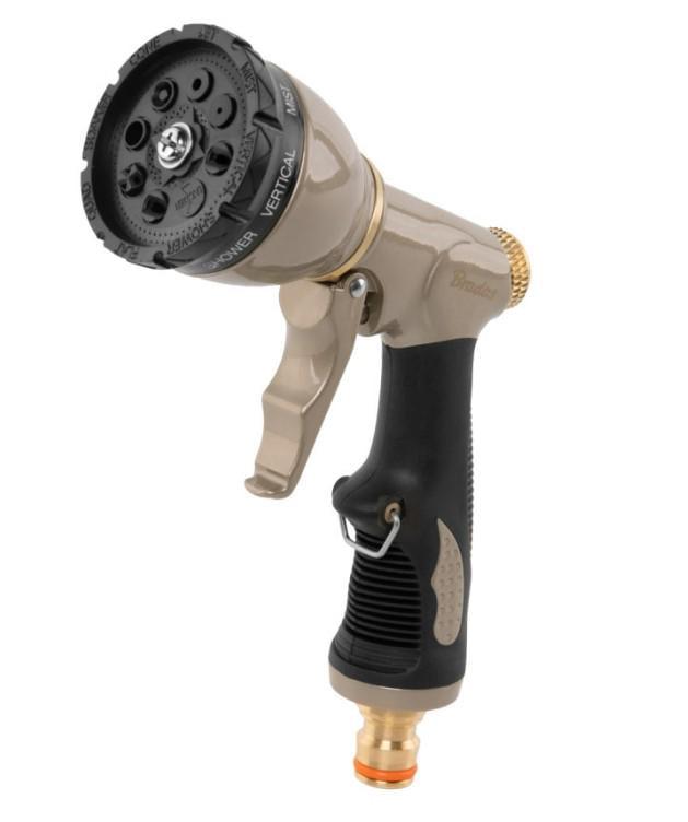 Пистолет для полива Bradas BLACK LINE 8-функциональный металлический AQUA LUX SOFT (ECO-506M)