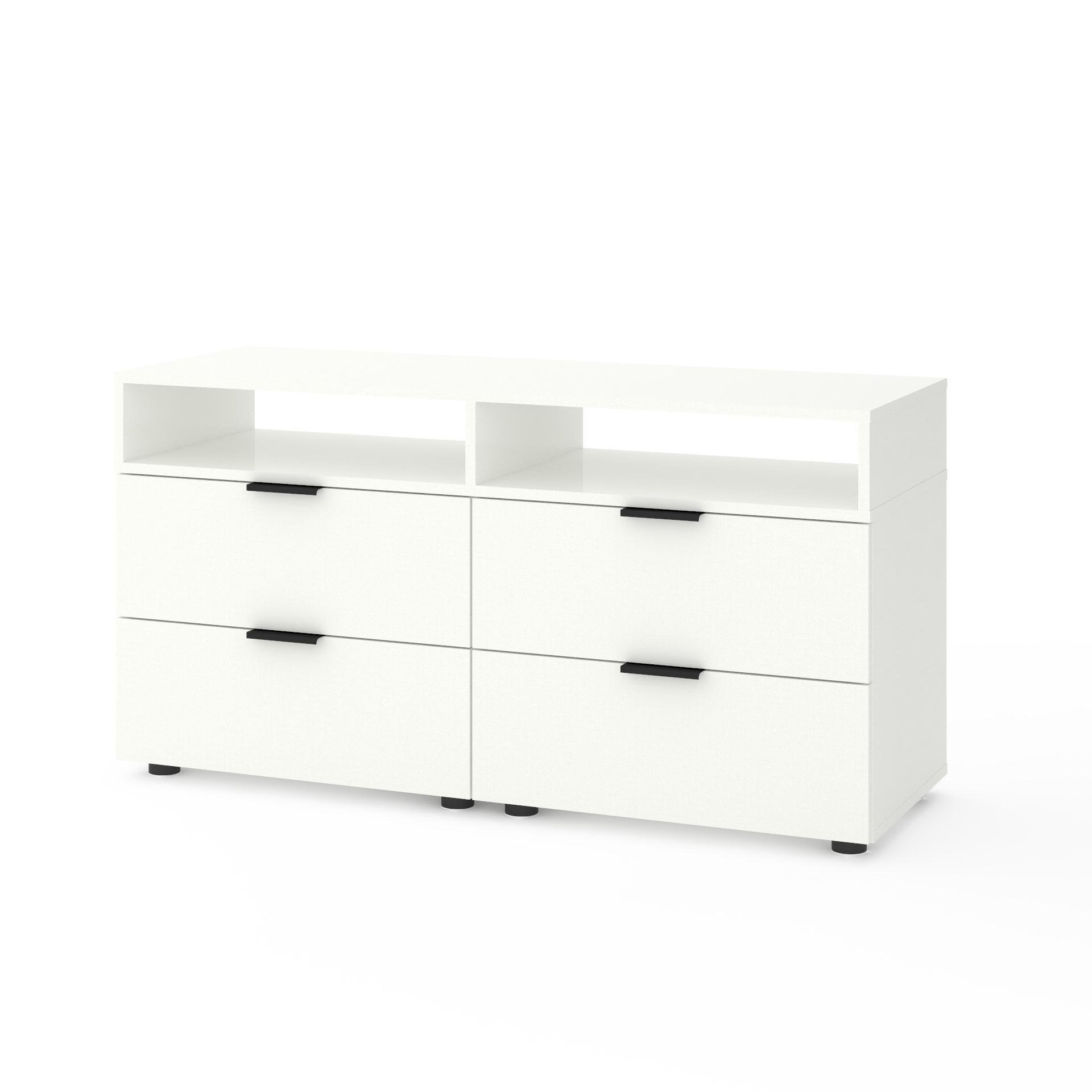 Тумба під телевізор на 4 шухляди Білий (381123) Тумба під телевізор на 4 шухляди Білий (381123)