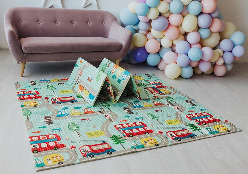 Розвиваючий термокилимок Poppet Транспорт/Зоольотчики ігровий дитячий 180х200х1 см (10017018) - фото 3 Розвиваючий термокилимок Poppet Транспорт/Зоольотчики ігровий дитячий 180х200х1 см (10017018) - фото 3