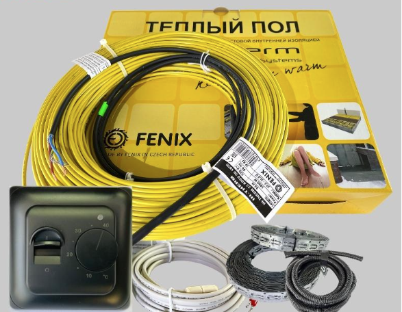 Комплект теплого пола в стяжку In-Therm ADSV20 350 Вт 1,7-2,7 м2 с механическим терморегулятором Черный (51045)