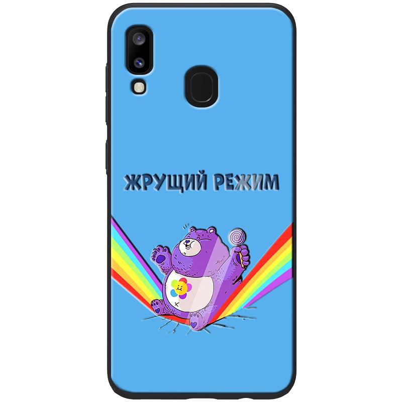 TPU+PC чехол ForFun для Samsung Galaxy A20 / A30 Жрущий режим / Синий