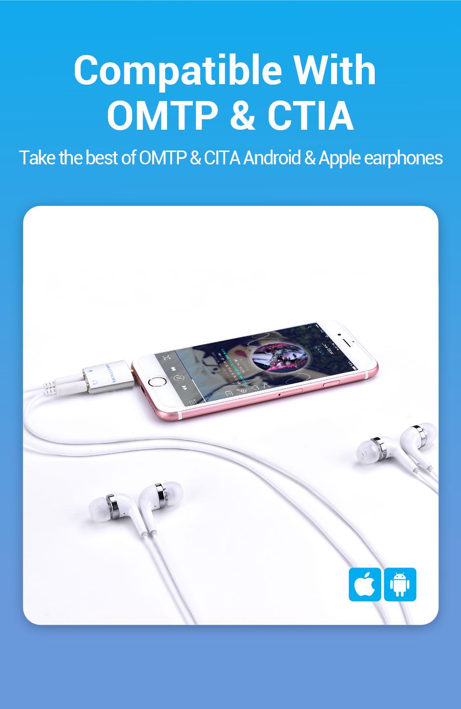 Кабель Vention 3,5 мм minijack-2х3,5 мм minijack AUX 4-пиновый TRRS Белый (BDBW0) - фото 5 Кабель Vention 3,5 мм minijack-2х3,5 мм minijack AUX 4-пиновый TRRS Белый (BDBW0) - фото 5