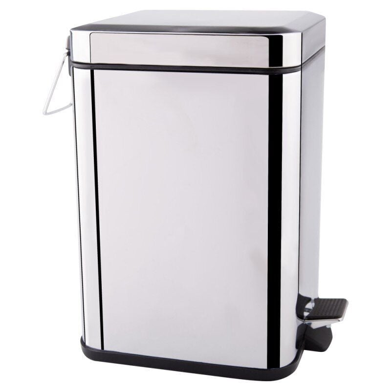 Ведро для ванны Lidz 121 LIDZCRM1211112 с крышкой и педалью 12 л Хром (74840)